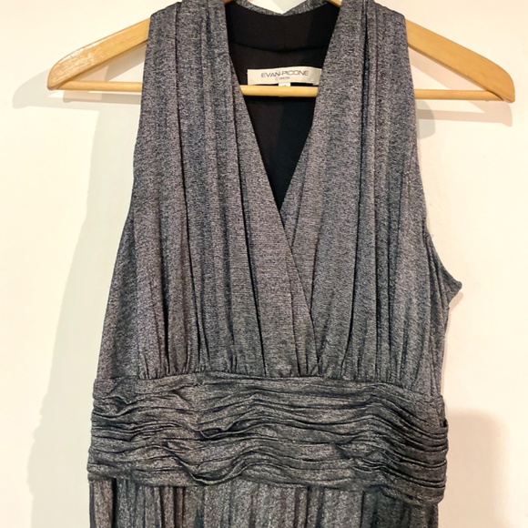 Vintage dark silver formal gown - Picture 2 of 5